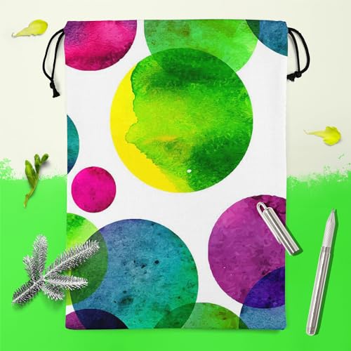 Image of ArtzFolio Circles On White D2 | Reusable Sack Bag | Bag for Gym, Storage, Vegetable & Travel