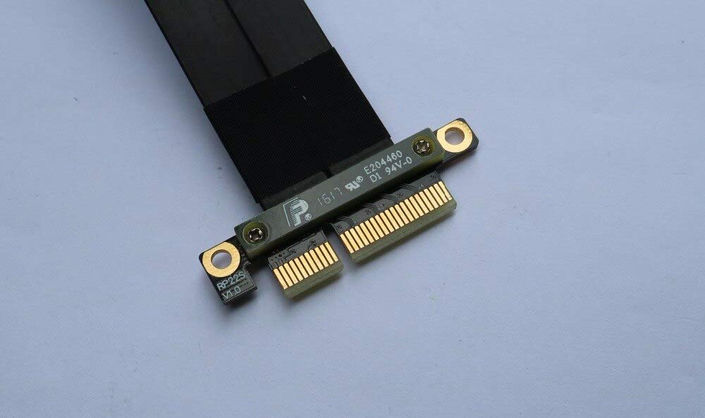 Riser PCIe 4X Extension Cable M2 M.2 NVMe SSD to PCIe x4 Adapter Cards Riser Card Support PCI-E 3.0 x4 Full Speed ADT R24SF (50CM)