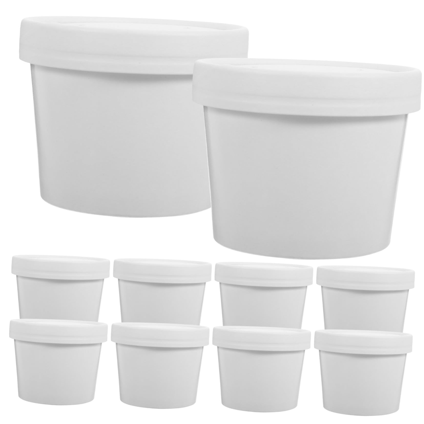 Recipientes desechables para comida para llevar vasos de sopa portátiles para viaje con tapa 10 uds