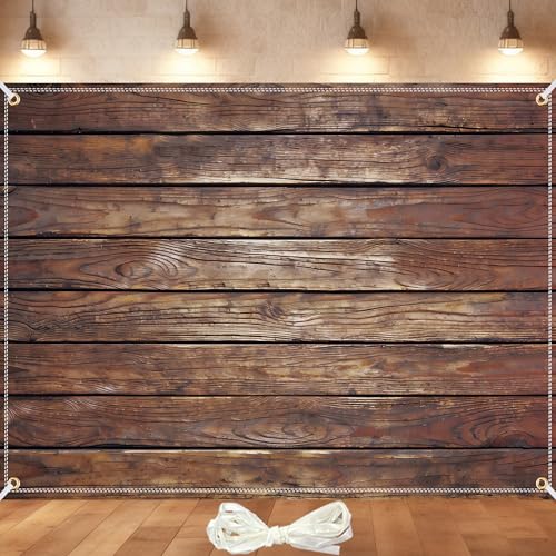7x5ft Rustic Wood Backdrop Wooden Wall Background for Party & Studio Decor