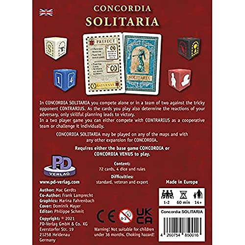 Rio Grande Games: Concordia Solitaria Expansion - Strategy Board Game Expansion To Concordia - Ages 14+, 1-2 Players, 60 Min Game Play, (Rgg615) #TOP2