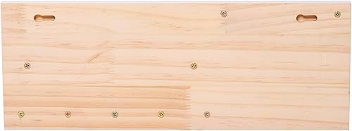 Miniatura 5 de SANY DAYO HOME Soporte para llaves de madera real, soporte de pared, 16 x 6 pulgadas, estante de entrada blanco con 5 ganchos negros, barra de metal