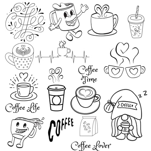 Image of Coffee Lovers Water Soluble Embroidery Patterns on Sulky Water Soluble Stabilizer for Hand Embroidery