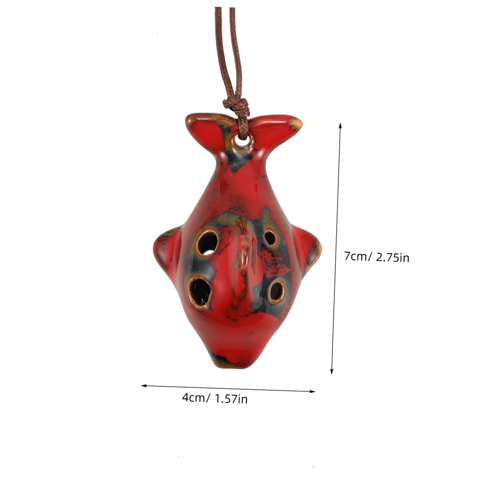 SUPVOX Beginner's Music Tool Children's 4-hole Ceramic Flute Dolphin Design Fun for Boys and Girls