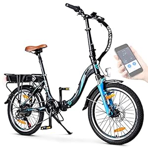 BLUEWHEEL 20″ opvouwbare e-bike | Duits kwaliteitsmerk | Shimano 7 versnellingen | EU-conforme opvouwbare fiets met app + 250 W motor + accu uitneembaar | elektrische fiets 25 km/u tot max. 150 km | BXB55