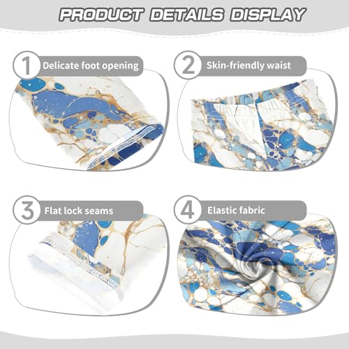 Abstract Marble Textured Pattern Kids Baby Girls Active Leggings Stretch High Waisted Yoga Pants Sports3
