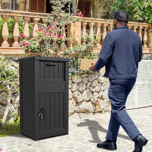 Package-Delivery-Box-for-Porch-Anti-Theft-Lockable-Parcel-Drop-Boxes-Outdoor-Package-Delivery-and-Waterproof-Deck-BoxStorage-Box-for-Porch-House-Curbside Package Delivery Box for Porch Anti Theft Lockable Parcel Drop Boxes Outdoor Package Delivery and Waterproof Deck BoxStorage Box for Porch House Curbside