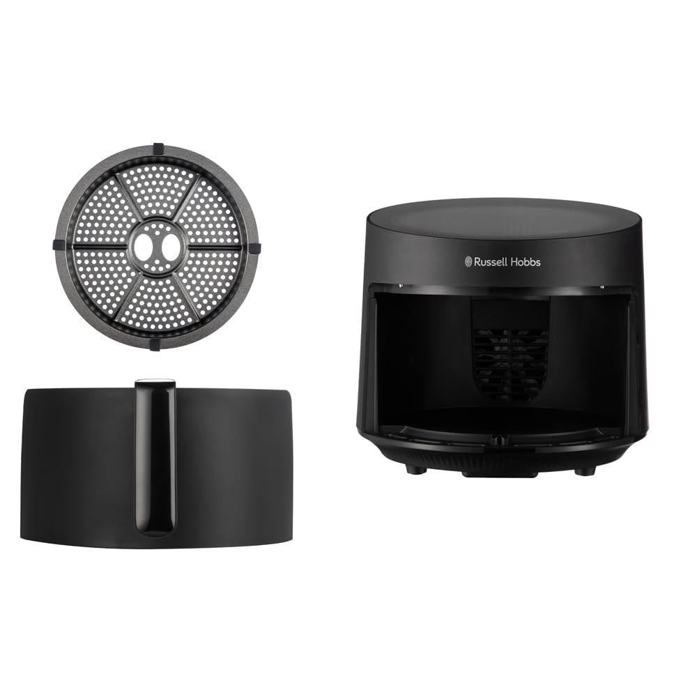 Russell Hobbs Freidora de Aire, 5 L, 10 Programas Preestablecidos, con Ventana de Visualización, Freidora sin aceite, Freír, Gratinar, Asar, Hornear, Recalentar, Max 200℃, Cesta Apta para Lavavajillas