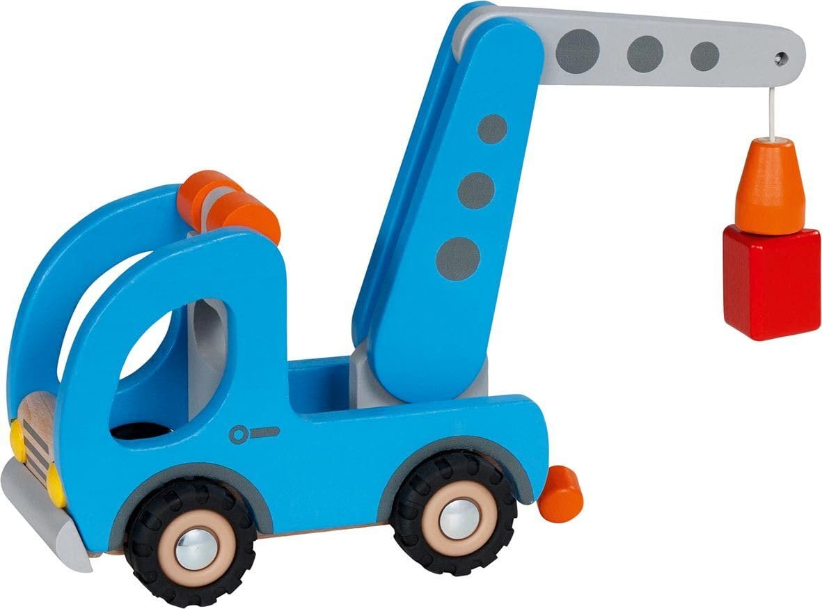 Goki - Camion Grue avec Remorque n'applique Pas de Jeux d'action et de réflex, Multicolore, Unique (55875)