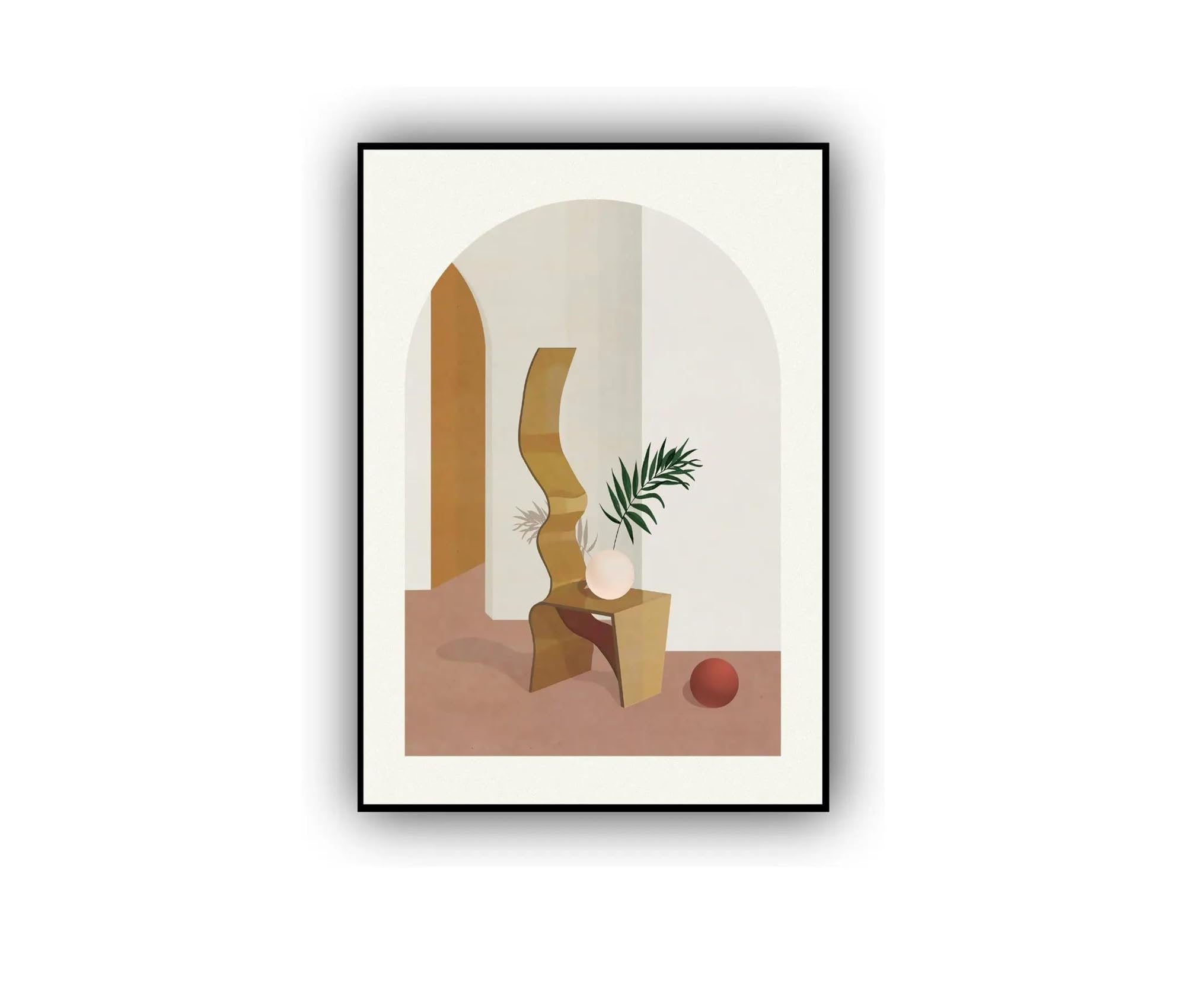 Lienzo de pintura abstracta con geometría bohemia de 30x40 cm