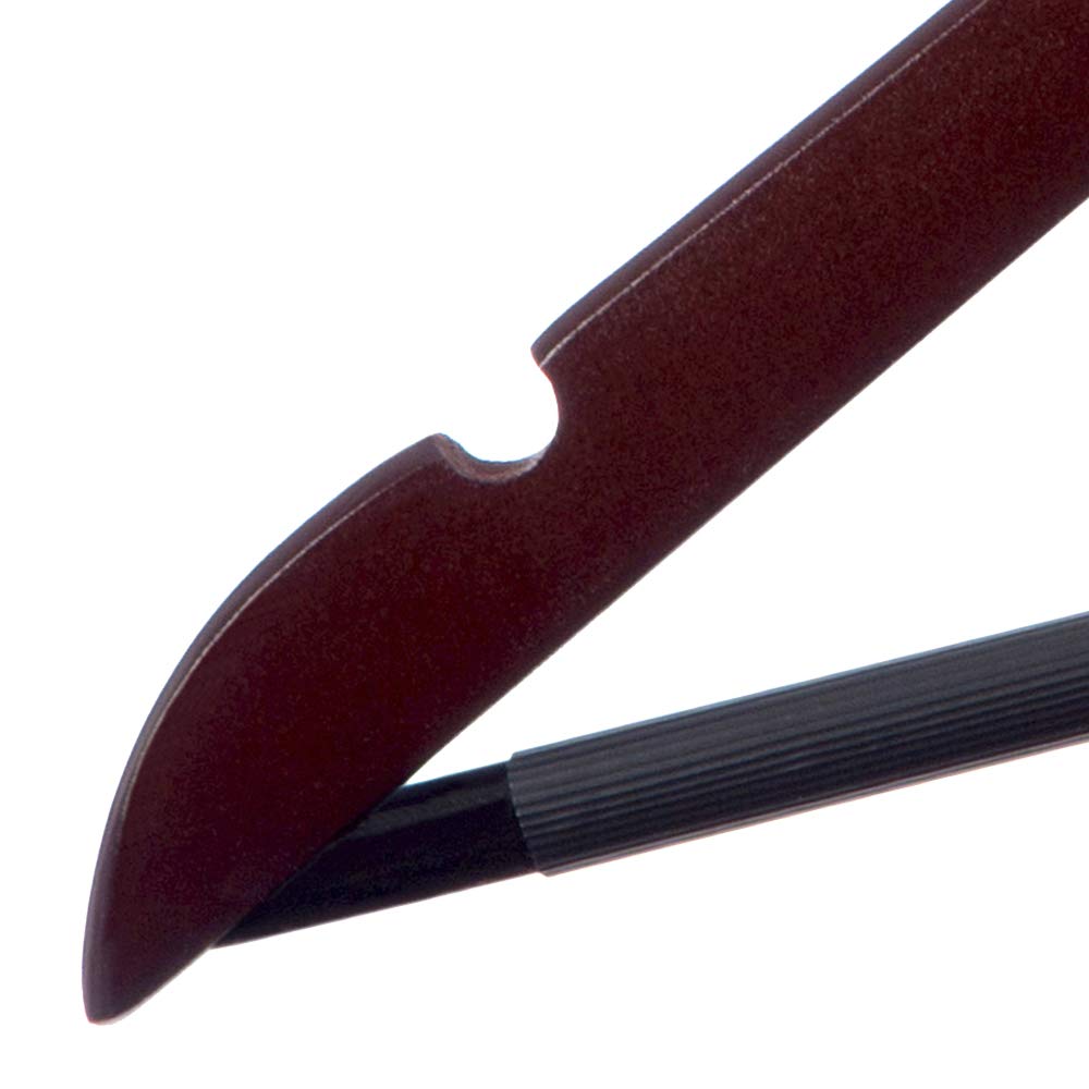 COM-FORT HOUSE | Pack 40 Perchas de Madera Antideslizantes | Color Caoba | Diseño Fino y Elegante | Madera Maciza | Percha Ideal para Trajes | Gancho de Acero Inoxidable Giratorio |