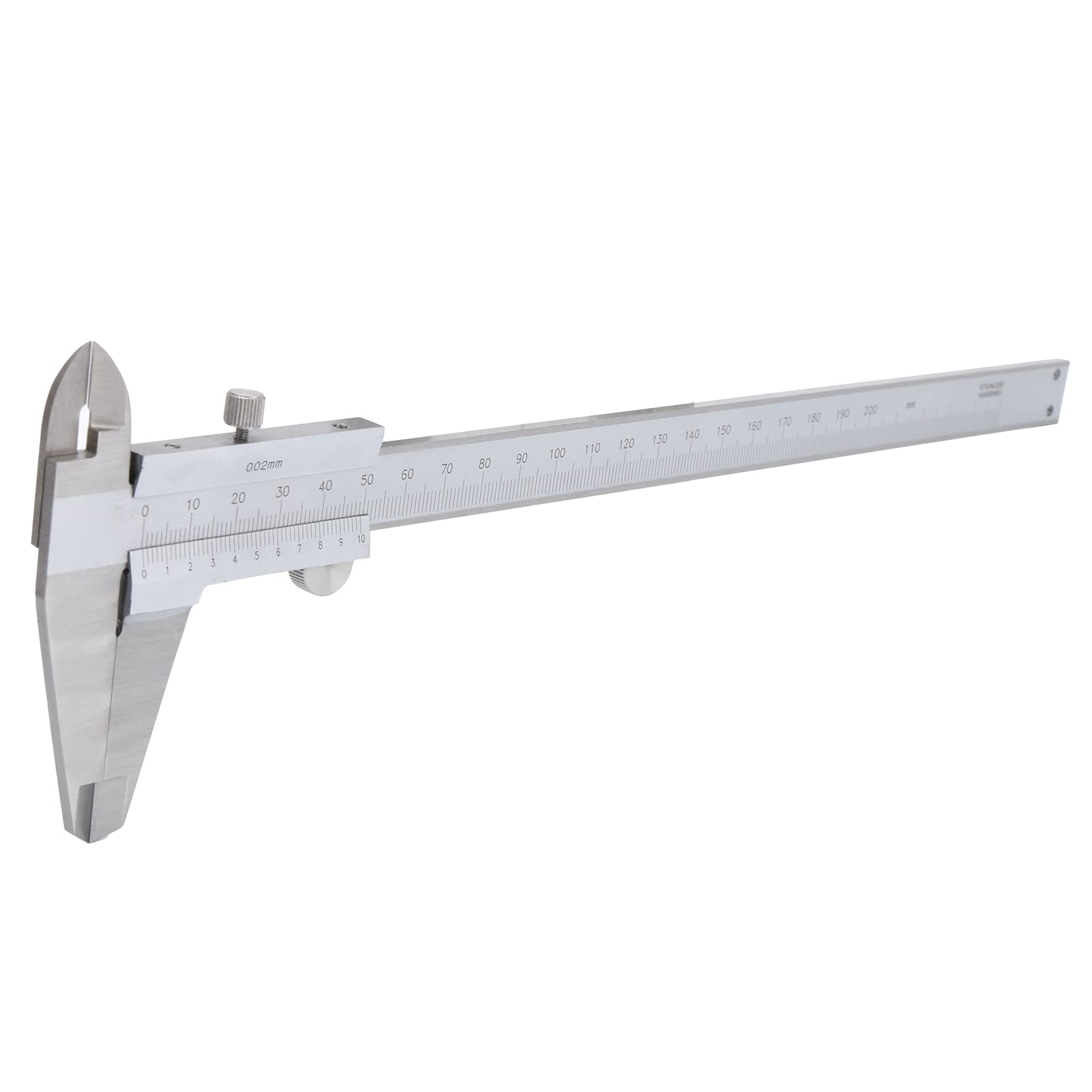 FTVOGUE Calibre Vernier de Acero, 0-200mm a Prueba de Aceite con Ajuste
