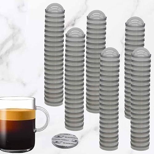 Repuesto de vaso desechable Vertuo Capsule + anillo de sellado + sellador de papel de aluminio, compatible con cápsulas de aluminio Vertuo de corte
