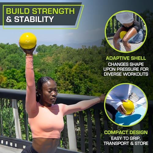 Image of ProsourceFit Weighted Toning Exercise Balls for Pilates, Yoga, Strength Training and Physical Therapy, 2 lb to 8 lb, Color Coded