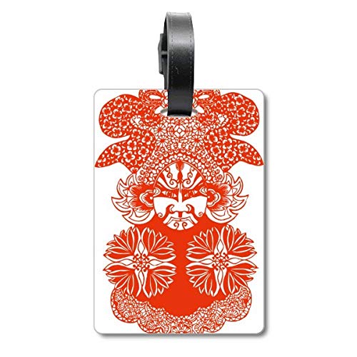 Voyage étiquette masque opéra de pékin rouge pour bagage et cadeau