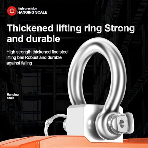 High Accuracy 1000KG Digital Crane Scale - Heavy Duty with LED Red/Green Display, Unit Conversion, Data Hold, Tare & Zero Functions for Construction, Travel & Fishing