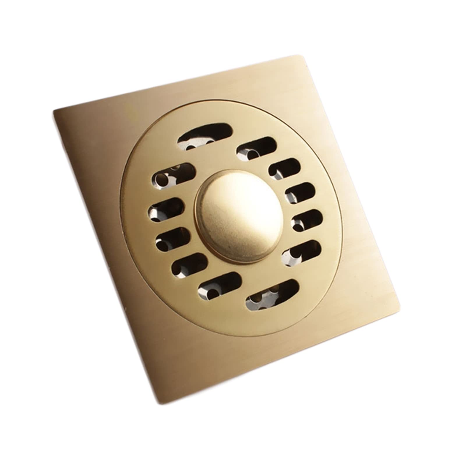 FLYIODFCXV Drain Plugs, Shower Drain Strainer 1pc 4 Inch Copper Square Bathroom Washing(D)