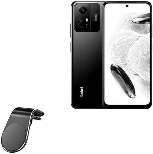 BoxWave Soporte de coche compatible con Xiaomi Redmi Note 12S - Clip MagnetoMount, soporte de imán fuerte de ventilación de aire de coche - Negro