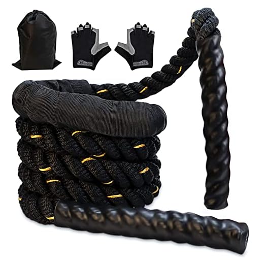 10FT Heavy Weighted Jump Ropes,Heavy Durable Jump Rope Adult Fitness Weighted Ropes Men and Women Whole Body Muscle Exercise to Improve Strength Endurance Training Sports Jumping Rope-1LB