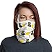 Abstract Hand Drawn Design White Breathable Washable Neck Gaiter