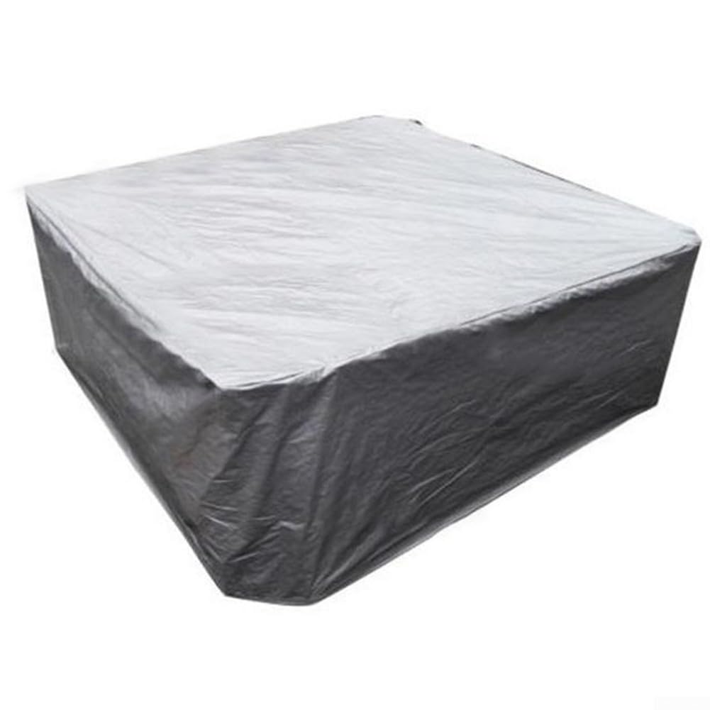 Wodoodporna izolacja termiczna, pokrowiec spa, duży, kwadratowy, 210D, tkanina Oxford, ochraniacz do wanny z hydromasażem (240 x 240 x 85 cm) pokrowiec na jacuzzi na zewnątrz