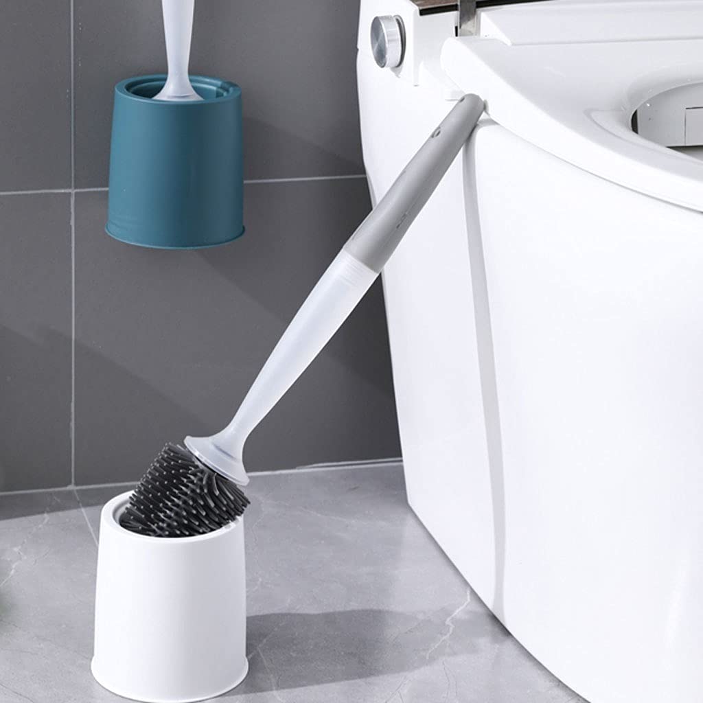 Escobilla Baño/Escobilla y Portaescobillas de Baño Escobilla de baño de silicona montada en la pared con soporte de Base, escobilla de baño multifuncional, escobilla de baño, Kit de limpieza de escobi