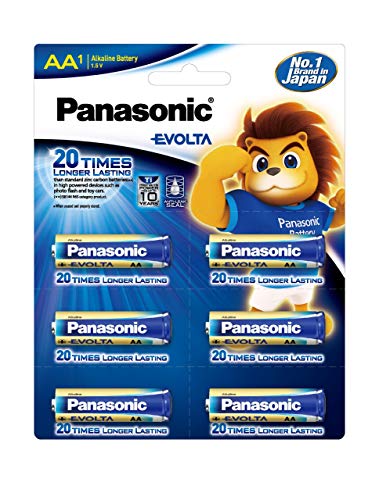 Image of Panasonic Evolta Premium AA Alkaline 1.5V Batteries - Long-Lasting, Anti-Leak Seal, Power Protection for up to 10 Years - Pack of 6
