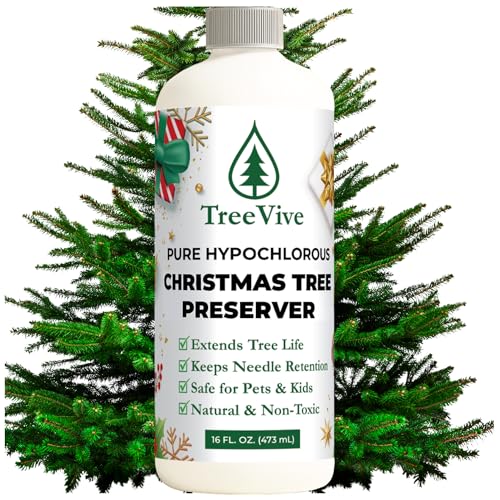 TreeVive Natural Christmas Tree Preservative Extends Freshness & Needle Retention Enhances Pine Scent Safe Non-Toxic Pet-Friendly Additive for Hydration Color & Holiday Tree Care