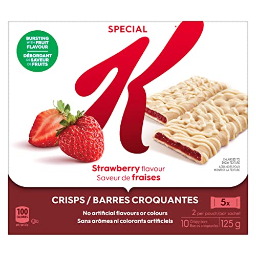 Kellogg’s Special K Fruit Crisps, Strawberry Flavour 10 Crisps, 125g box