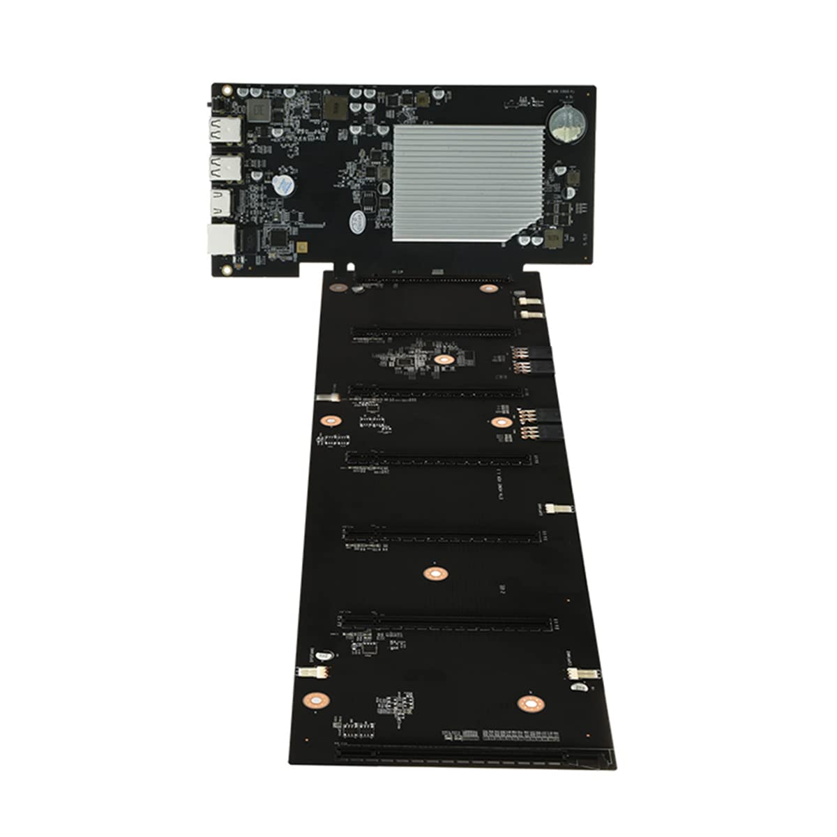 Eth-HSW2 Mining Machine Motherboard 6 Slots 70mm Space for Graphics Cards DDR3 Memory 4 USB2.0 Interface Low Power Consumption