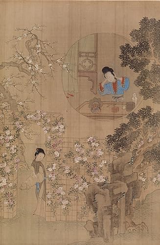 Tableaux Graffiti Art Mural pour transformer un mur vide Impression Femme au jardin Qiu Ying