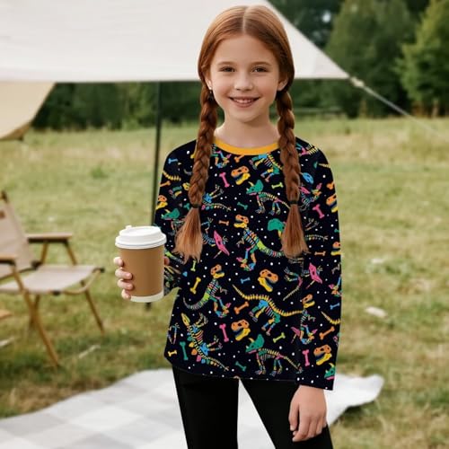 Image of Uourmeti Long Sleeve Tops for Boys Graphic T Shirts Teen Girls Active Pullover Tees