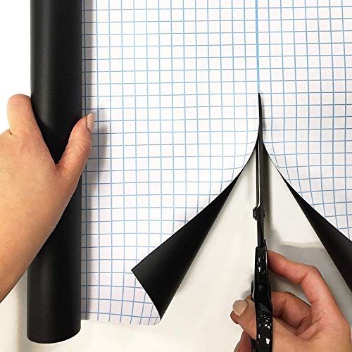 Image of Extra Large Chalkboard Peel and Stick Paper 9 Feet roll (108 inches) + (5) Color Chalk Included - by Simple Shapes