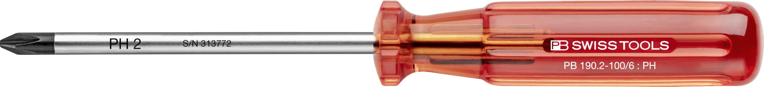 PB Swiss Tools - 4 klasyczne śrubokręty do śrub krzyżakowych, model #1562.CBB, zestaw w kartonowym pudełku, śrubokręty