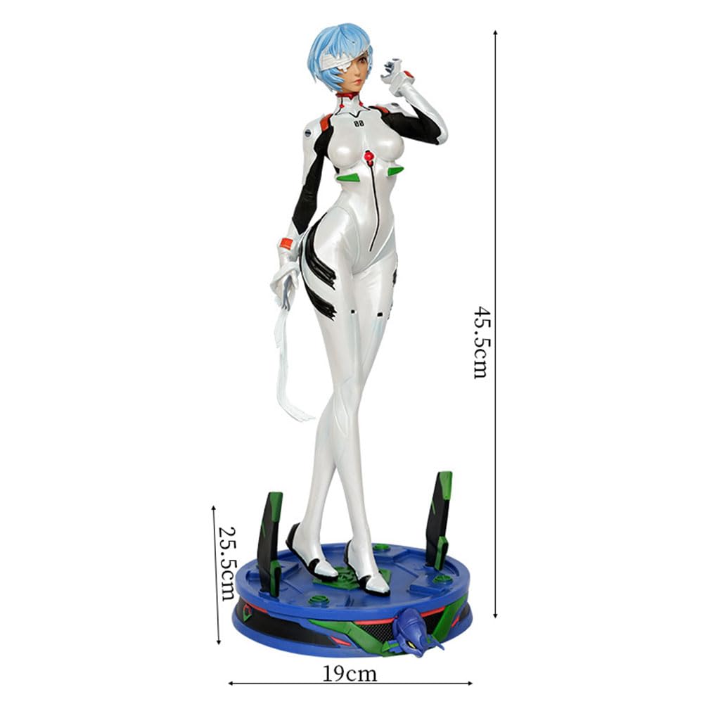 Ayanami Rei Figur Statue - 1/4 Maßstab große Größe Anime Figur Modell Skulptur, eng anliegender Lederstil Figur Kollektion Display Dekoration Geschenk für Fans