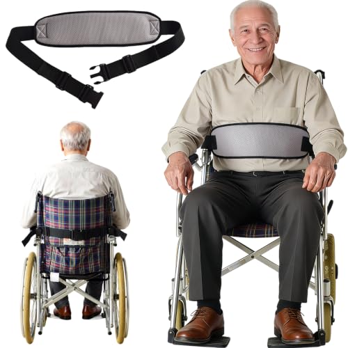 Image of Wheelchair Seatbelt,Wheelchair Harness for Adults,Safety Belt for the Elderly,Adjustable Straps for Dementia Patients Falling Out Prevention,Adults,The Elderly,Pregnant,Paralyzed(Gray)