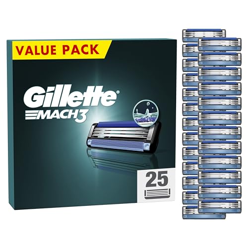 Gillette Mach3 Rasierklingen für Männer, 25 Ersatzklingen