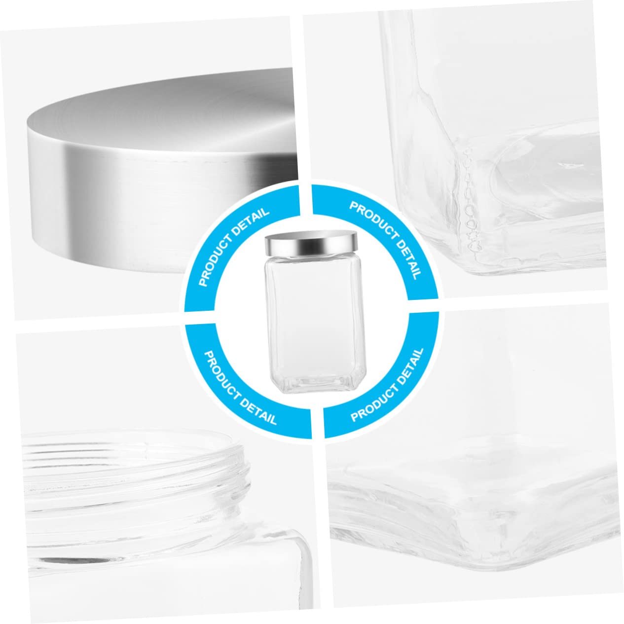Barattolo Chiusura Ermetica e Facile da Pulire in Vetro da 1500ml Coperchio in Acciaio Inossidabile, Contenitore per Cibo per Conservazione Alimenti Quotidiana