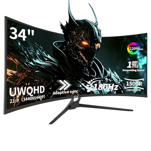 Amazon.co.jp: ZZA UltraWide 34インチ カーブモニター 1500R PC