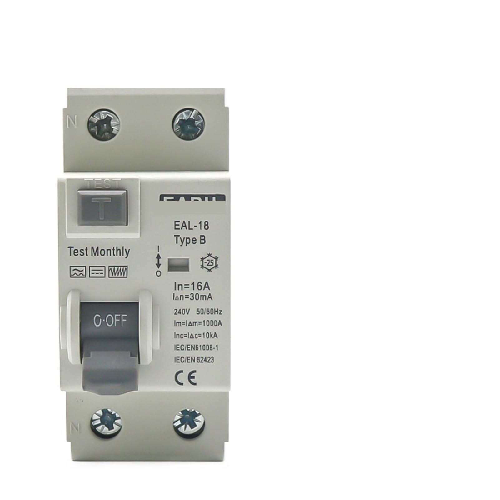 Disjoncteur de fuite DC type B 2P 16A 6KA protection différentielle 300mA