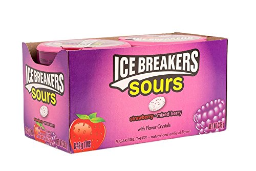 Ice Breakers Sours Strawberry-Mixed Berry 1.5 Oz Containers (Pack Of 8), 1.5 Ounce #TOP4