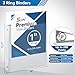 SUIN 1-inch 3 Ring Binder with 2 Interior Pockets, 1'' Sturdy Binders Holds US Letter Size 8.5'' x 11'' Paper - Versatile Binders for Office, Home, and School Use, 6 Pack (White)