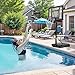 DEBERG Swimming Pool Basketball Hoop Set Height-Adjustable Portable Pool Basketball Hoop Poolside with Shatterproof Backboard and Stainless Steel Rim/Bracket, Includes a Ball and Air Pump