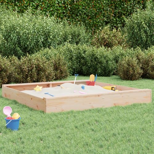 Arenero para terraza y jardín con asientos de madera maciza