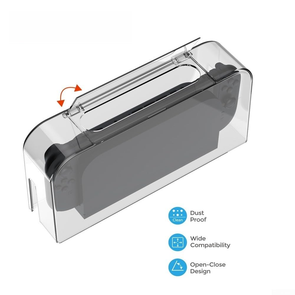 Cubierta antipolvo de acrílico transparente, para Nintendo Switch 2, compatibilidad de protección de base con procedimientos de acoplamiento estándar