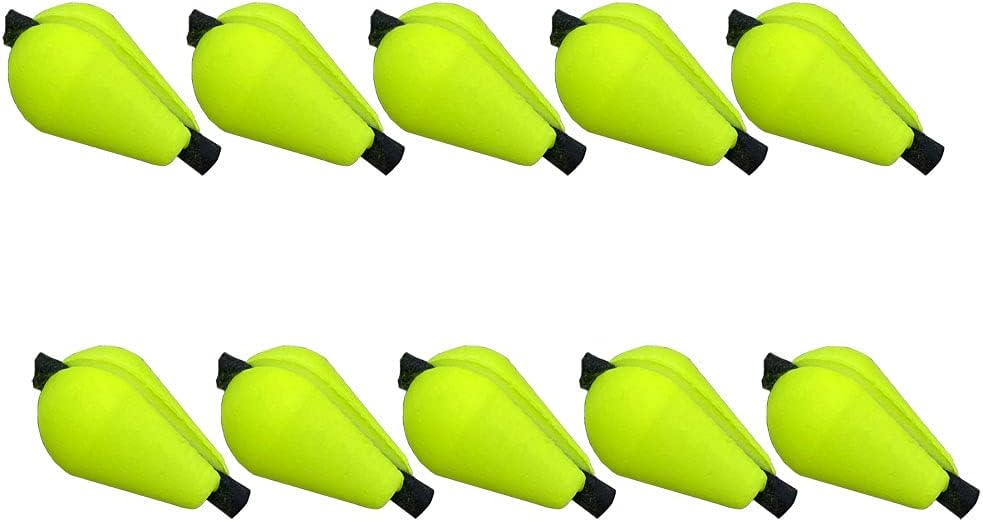 ANCLLO 10pcs Float Foam Water Drop Strike Indicators Fly Fishing Accessory, Fluorescent Yellow