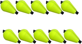 10pcs Flotador Espuma Gota Agua Golpe Indicadores Fly Pesca Accesorio, Amarillo Fluorescente