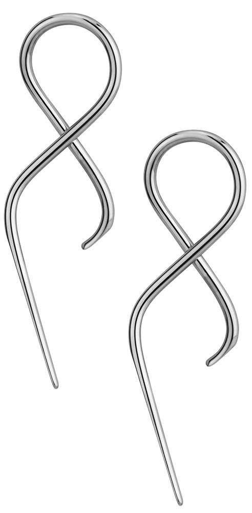Forbidden Body Jewelry Surgical Steel Earrings Pair or Twisting Hanging Loop 10G-16G Earrings