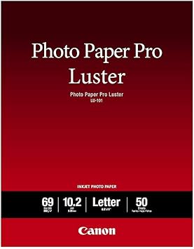 Canon 50 Luster Photo Paper Letter, 50 Sheets LU-101 LTR