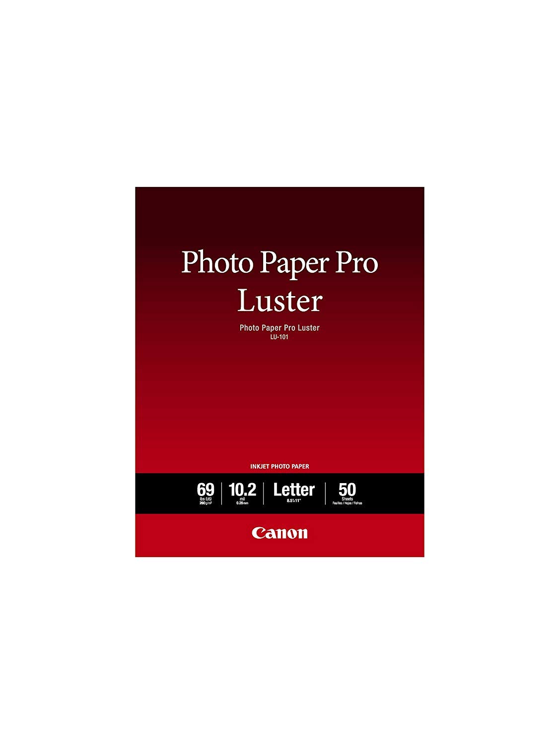 Canon LU-101 LTR(50) Luster Photo Paper Letter, 50 Sheets (LU-101 LTR)